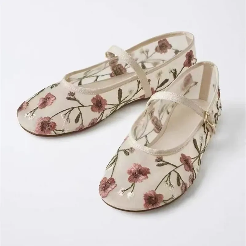 Ethnic Fashion Brands - Malha bordada lazer ballet apartamentos mulheres
