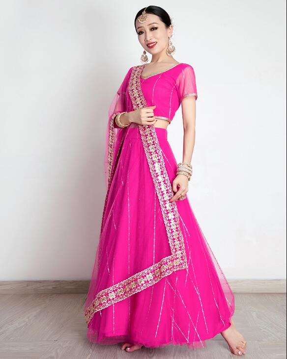 Saree Georgette Women - Índia Saree feminino com bordado de