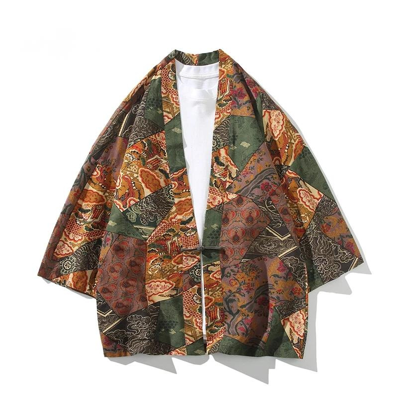 Ethnic And Fashion - Estilo étnico impressão yukata moda masculina