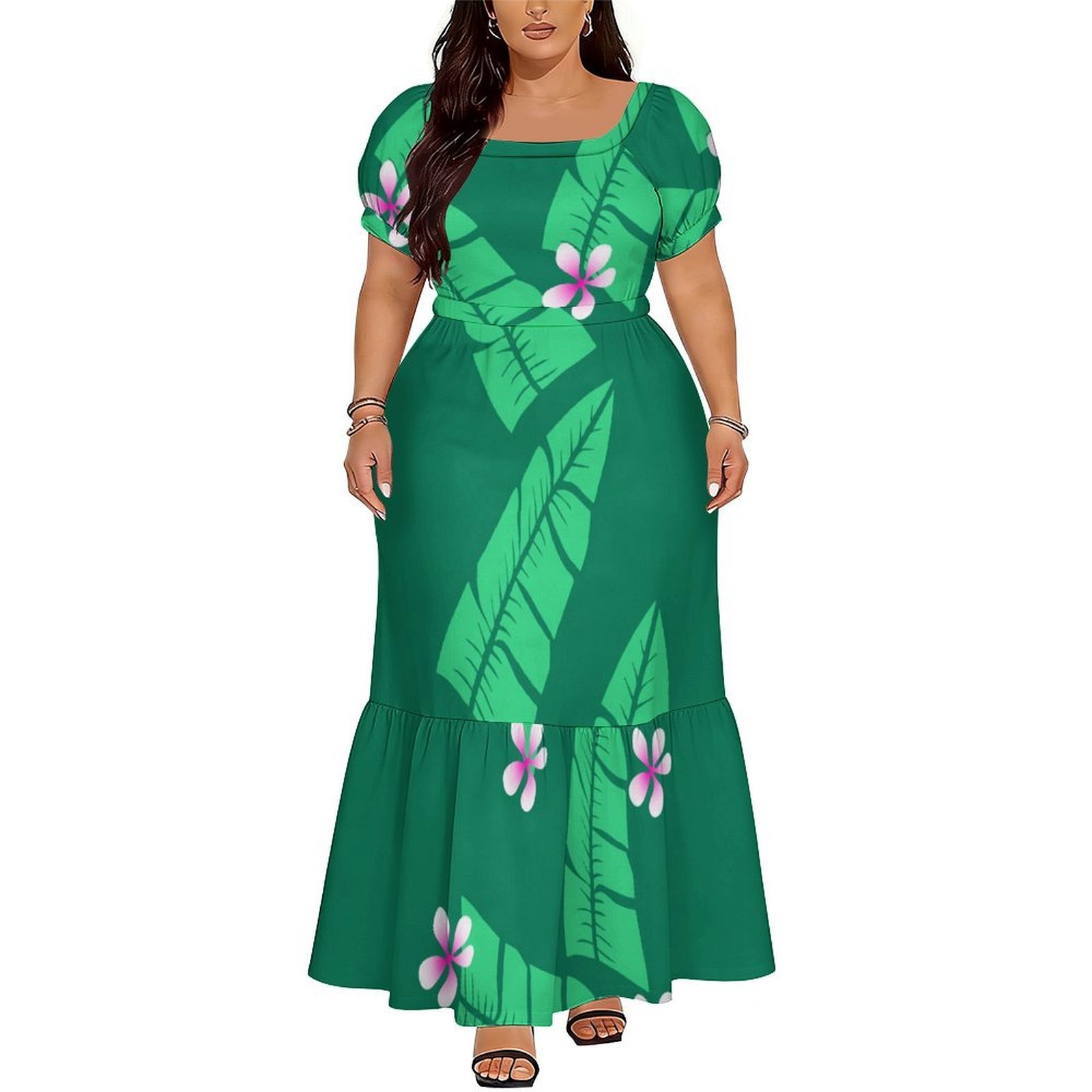 Ethnic Gown - Vestido Feminino Confortável de Manga Curta