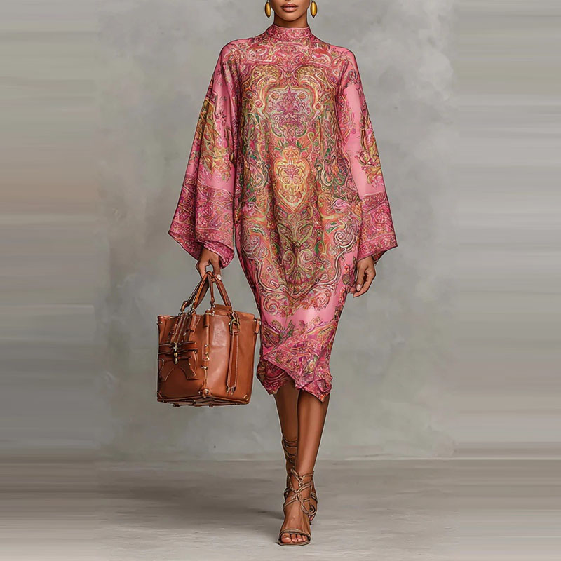 Vestido de férias casual solto - Ethnic Fashion Runway avaliação e preço